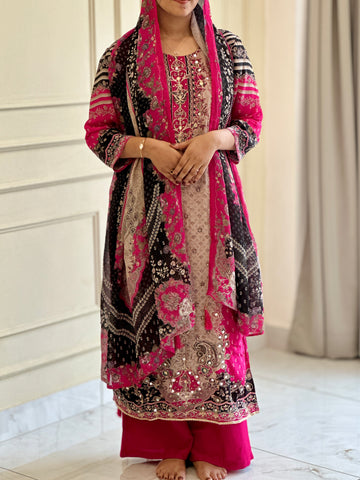 Crepe Hand detailed suit -with color options 174