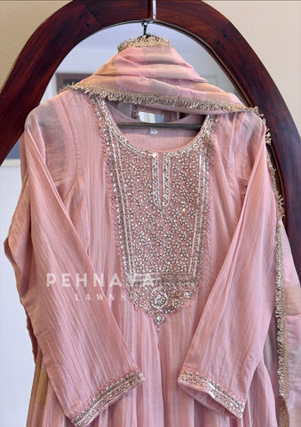 Neck Embellished Anarkali Ensemble 5594