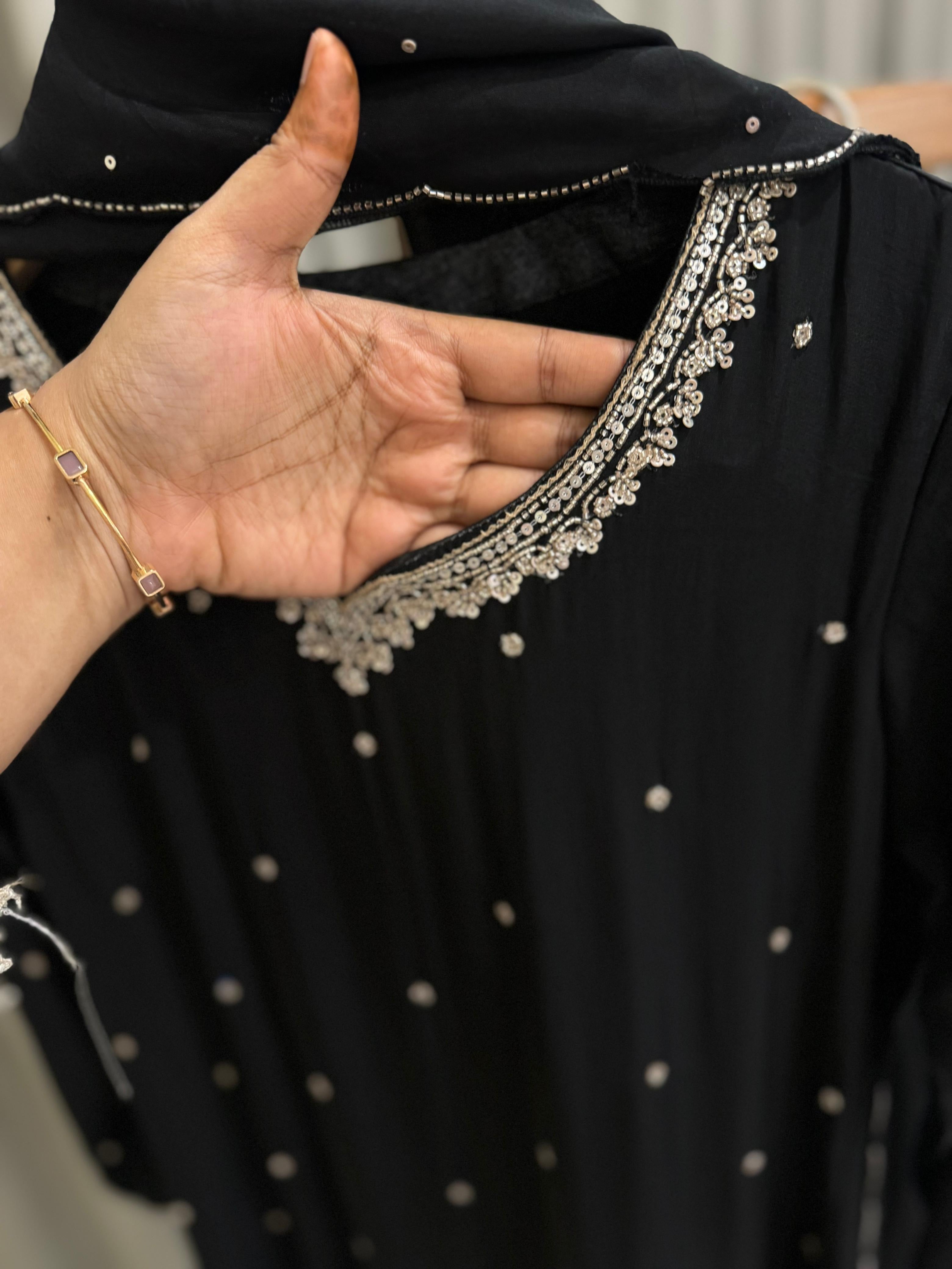 Handworked Premium Ready to wear suit with Neck detailings