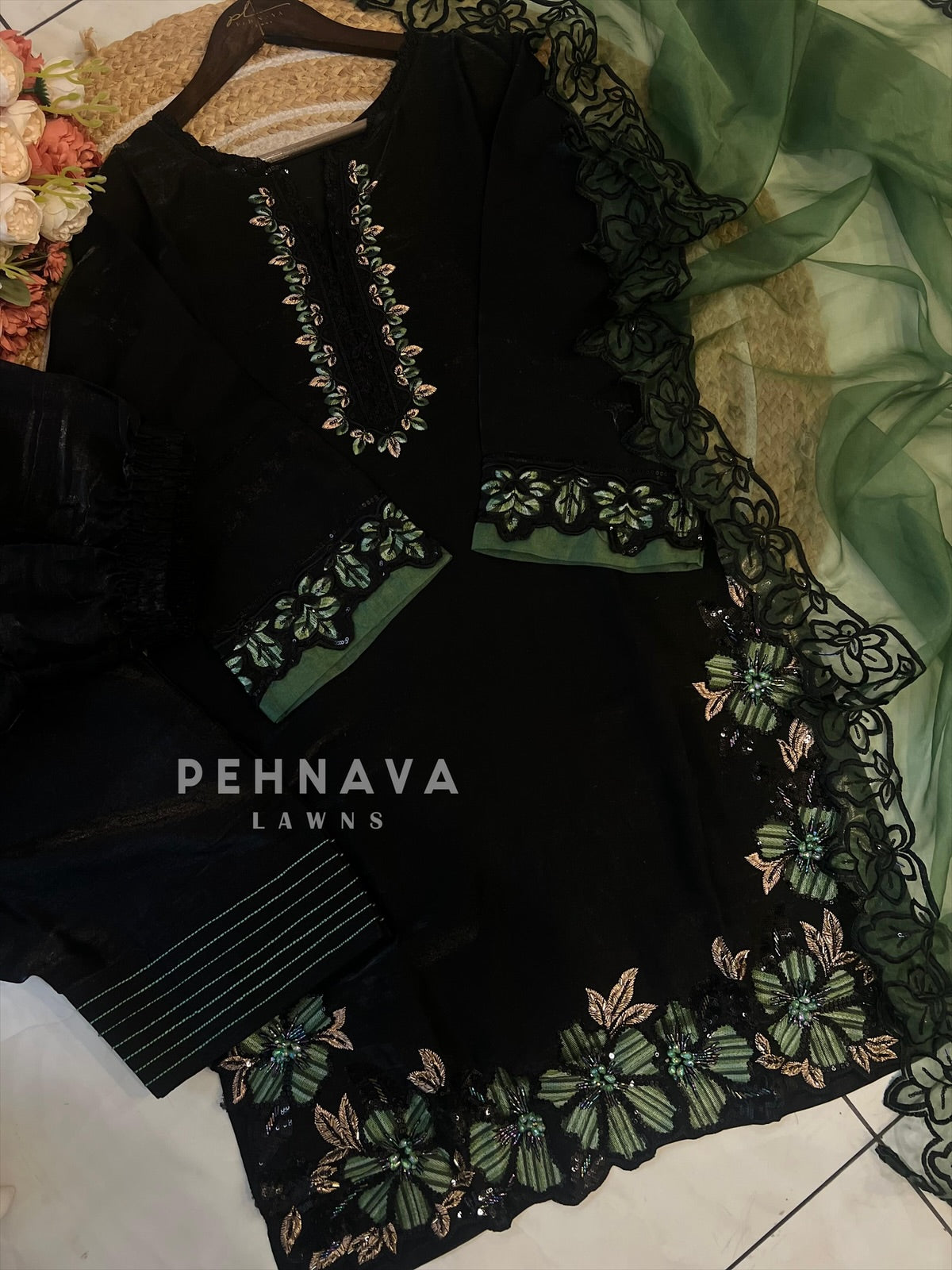 Sequin Detail Suit-1590 - Pehnava Lawns