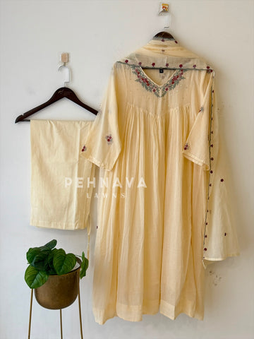 Thread Embroidered Cotton Suit Set-B275