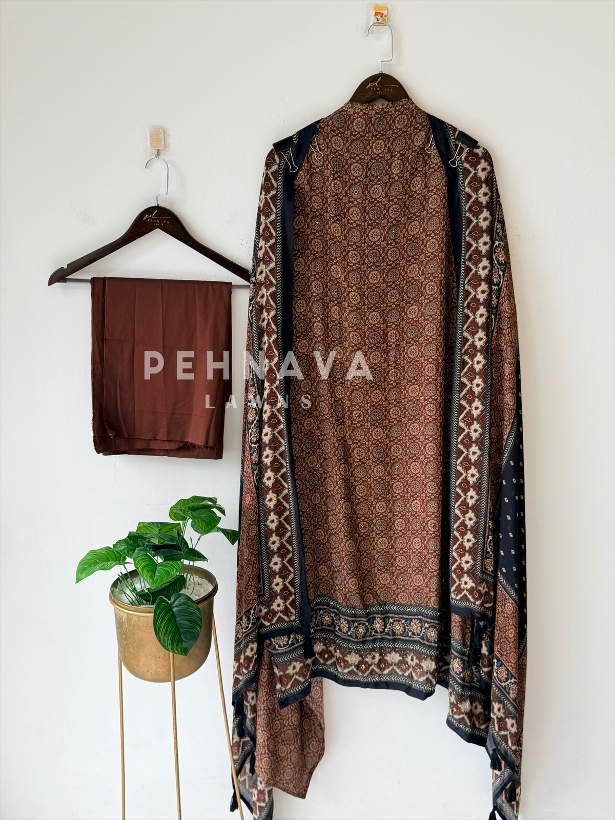 Ajrak Printed Unstitched Suit