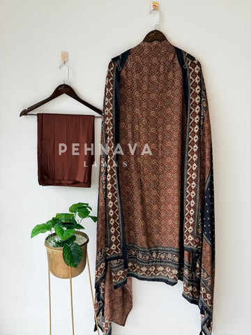 Ajrak Printed Unstitched Suit