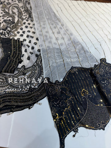 Heavy Embroidery Chiffon Suit