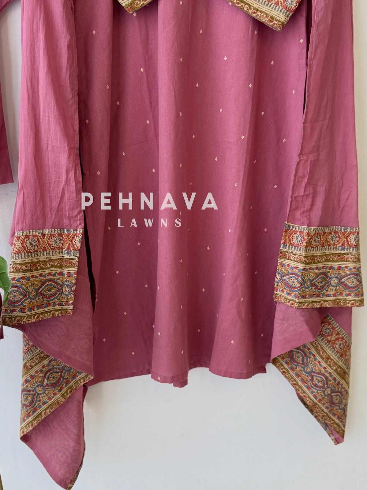 Linen Printed Yoke Three Piece Set 13507