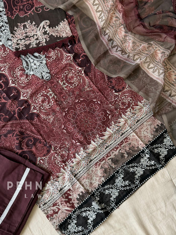 Casual Unstitched Suit with Dupatta 1862