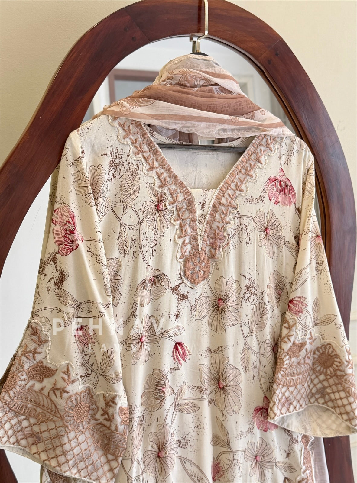 Floral Embroidered Farshi Salwar LRC 356