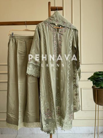 Luxurious Trendy Pure Chiffon Suit-3