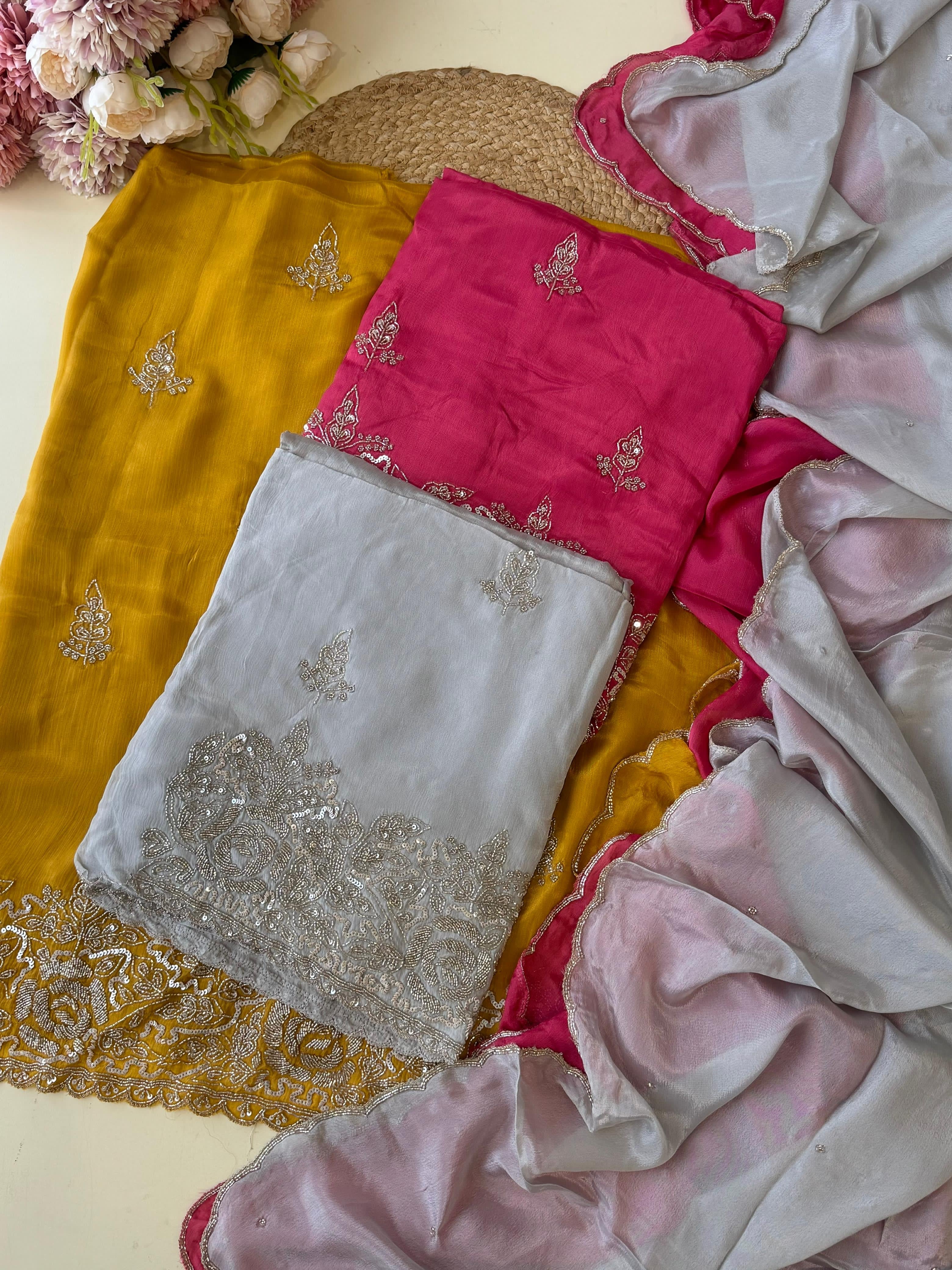 Handworked Un-stitched suit-8902