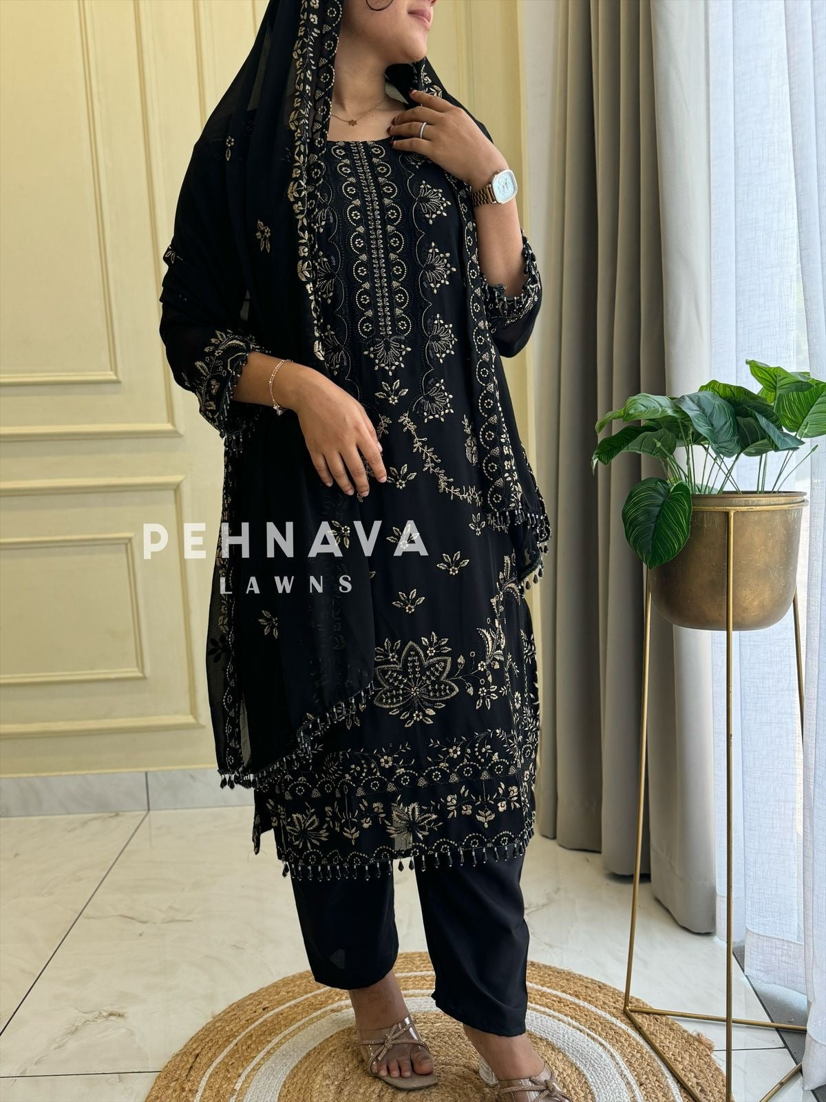 Heavy Embroidered Georgette Stylish Salwar