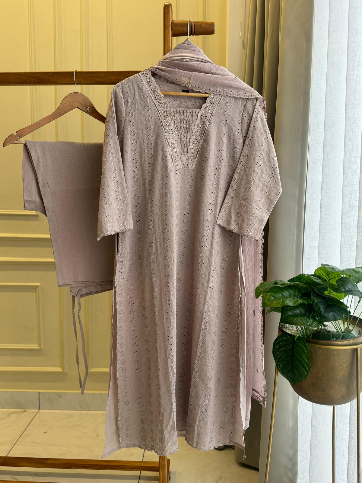 Pure Mul-Cotton Hakoba Embroidered Suit - Pehnava Lawns