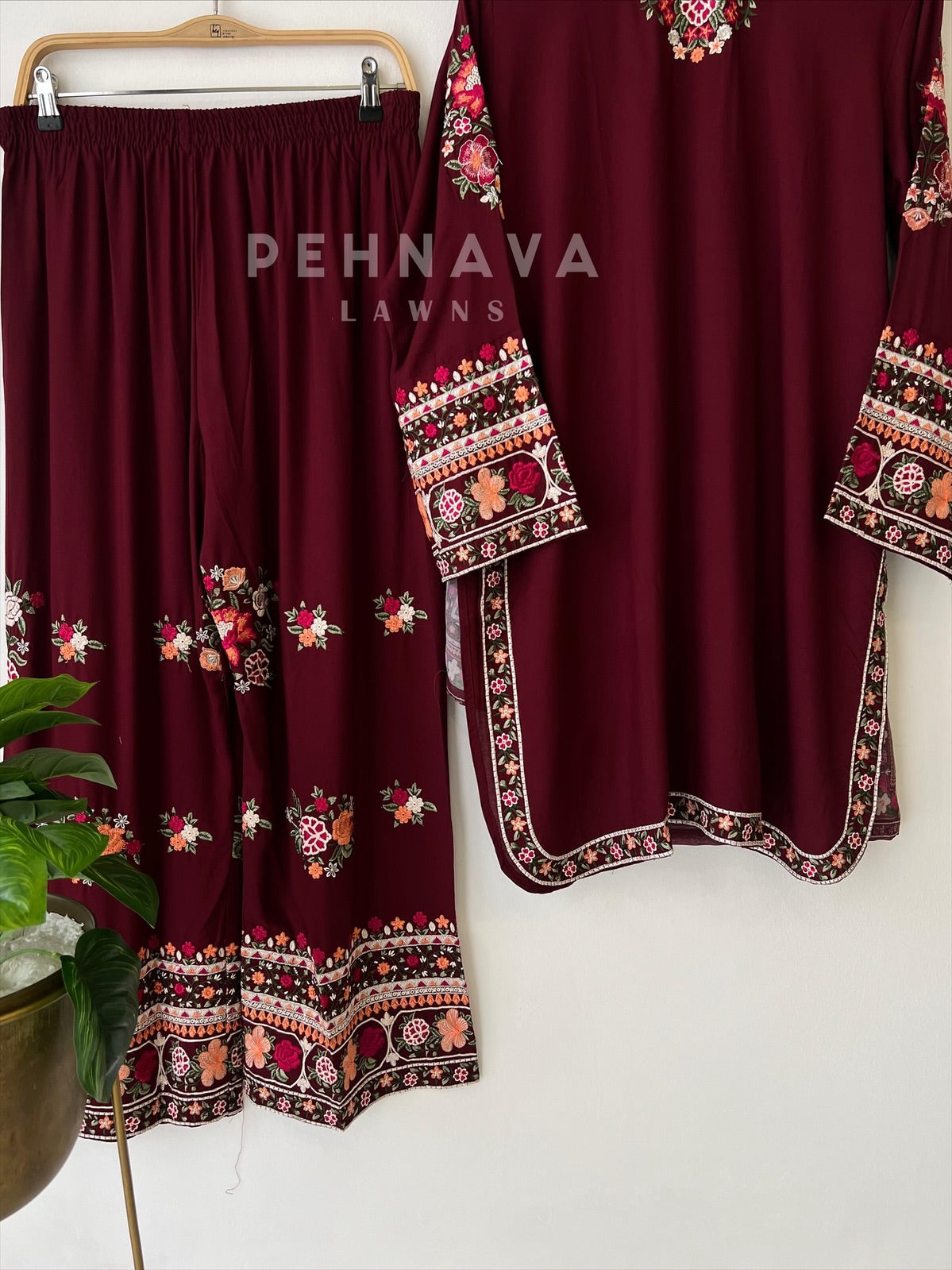 Floral Embroidered Suit- LRC 260 - Pehnava Lawns