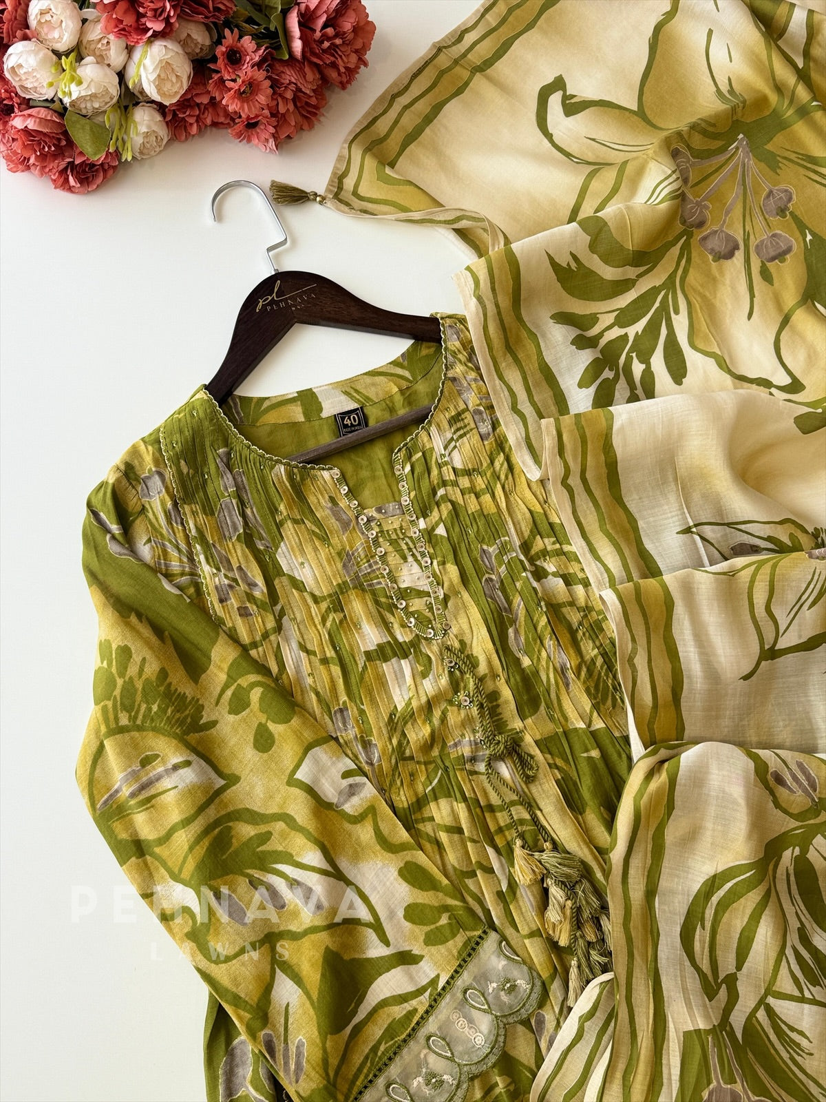 Floral Muslin Suit Set 3234 JJ11