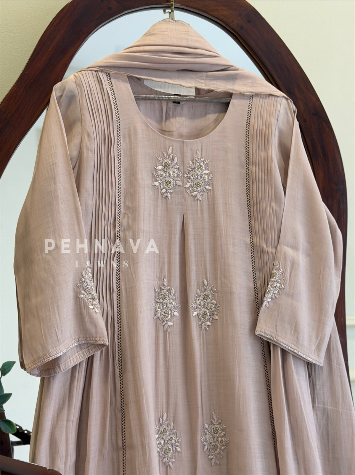 Handworked Pleated Ensemble