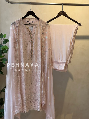 Agha Noor Formal Chiffon Sharara Ensemble
