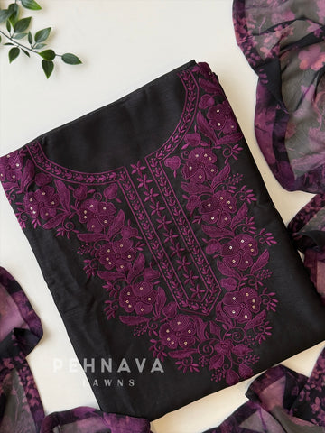 Floral Embroidered Unstitched Suit
