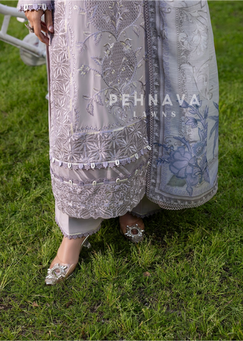 Zarqun Premium Cotton Embroidered Ensemble