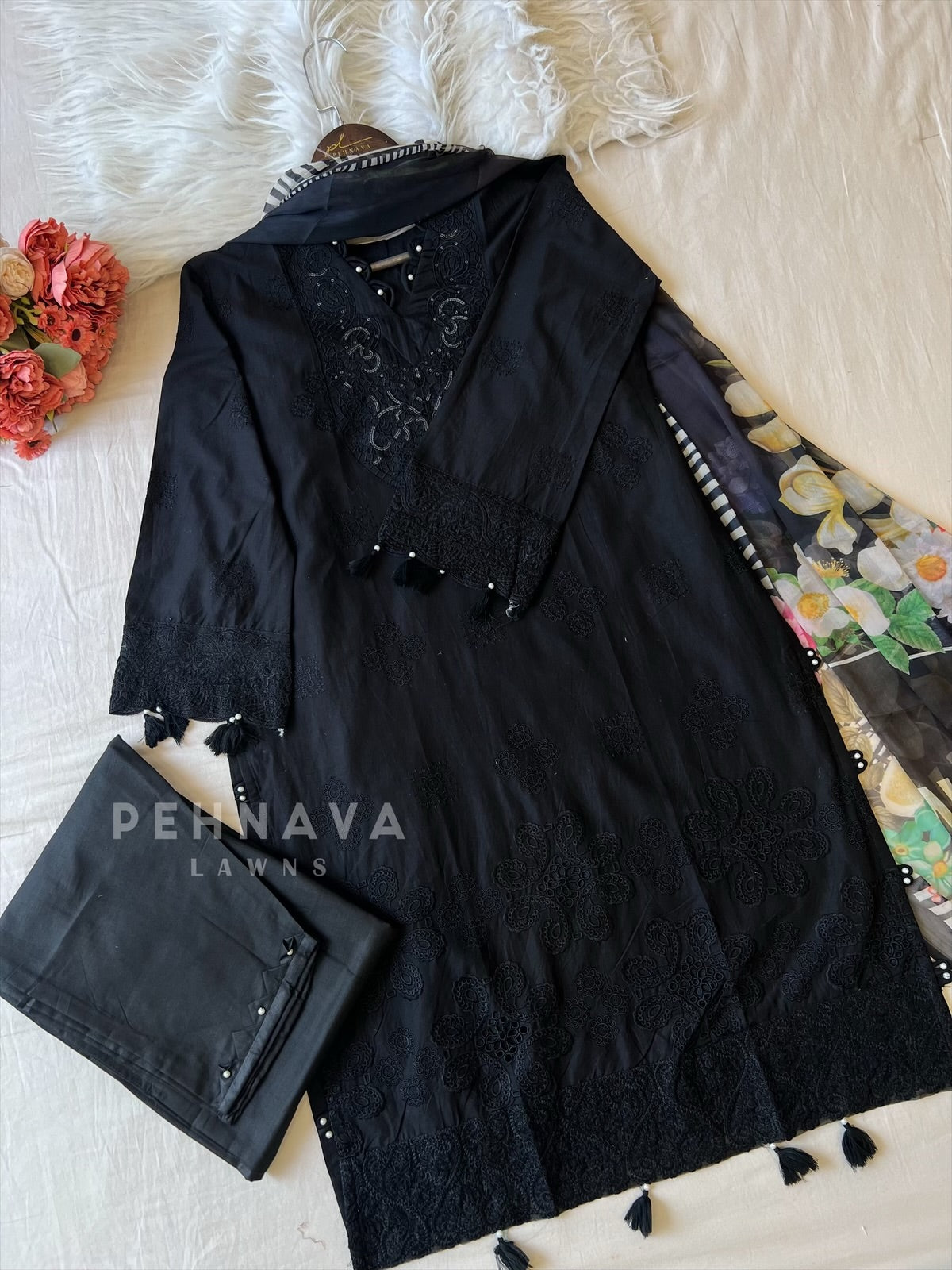 Premium Pak-Suit With Chiffon Dupatta - Pehnava Lawns
