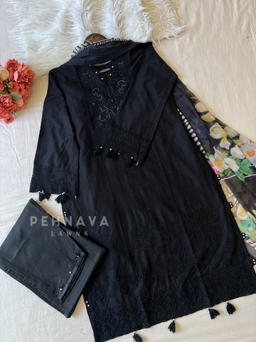 Premium Pak-Suit With Chiffon Dupatta - Pehnava Lawns