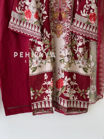 Signature Embroidered Unstitched Suit 1369A