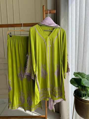 New Blue&Green Trendy Farshi Salwar-209 - Pehnava Lawns