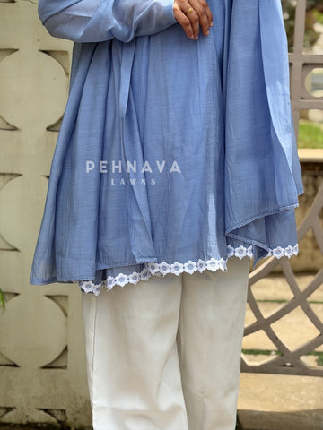 Floral Detailed Tunic set B215 - Pehnava Lawns