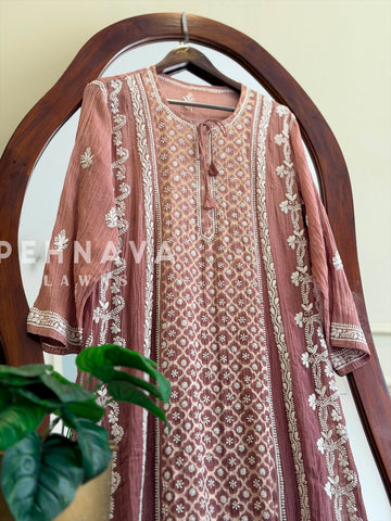 Multi-shade Chikankari Embroidered Ensemble