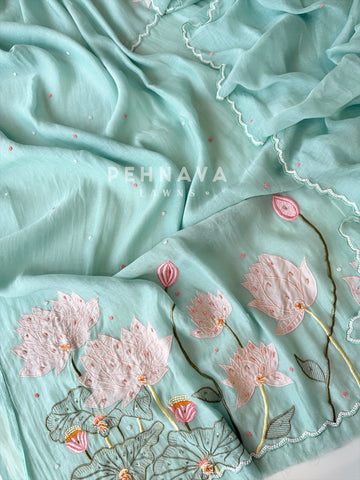 Chanderi Embroidered Unstitched Suit SS 1567
