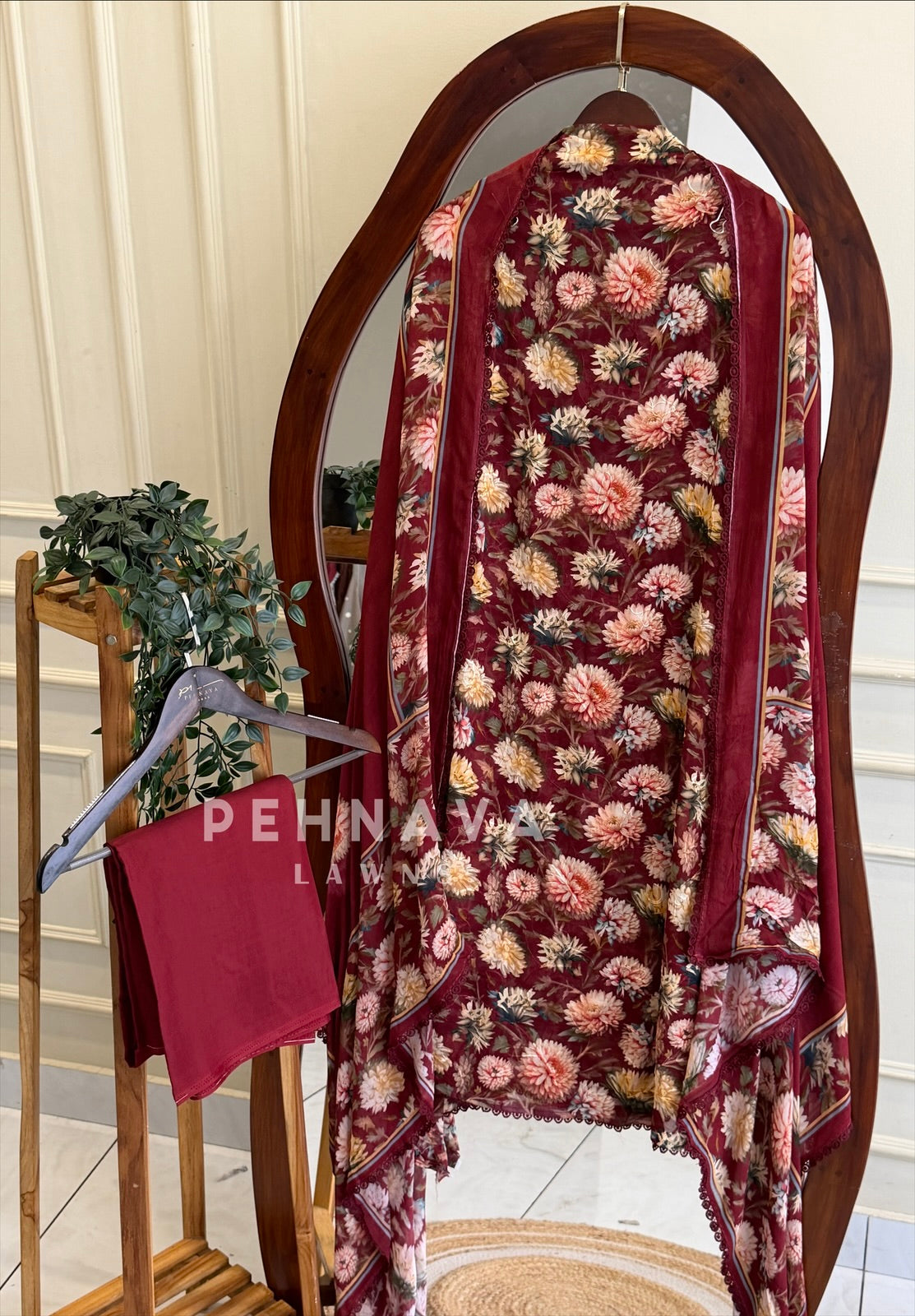 Floral Embroidered Unstitched Suit 4509
