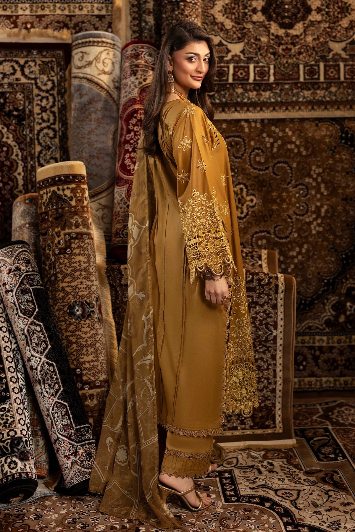 Adan’s Chenille premium unstitched suit-D03 - Pehnava Lawns