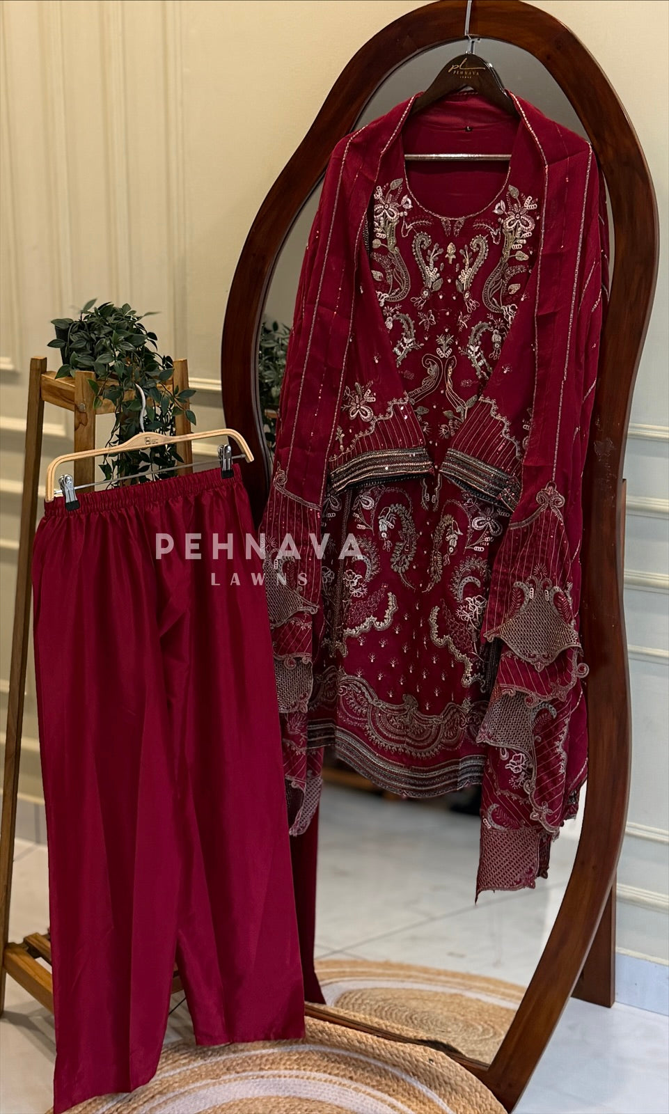Heavy Embroidered Chiffon Suit 1033