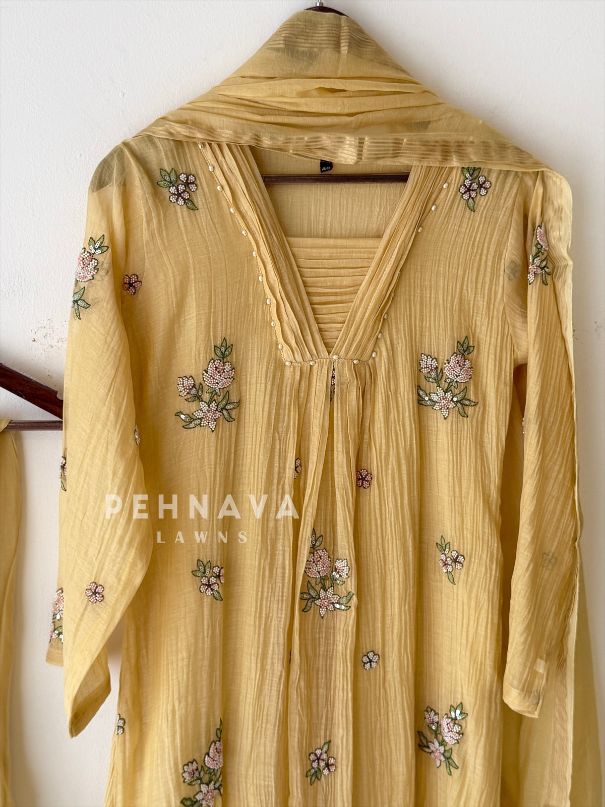 Floral Embroidered Three Piece Ensemble 6005/004
