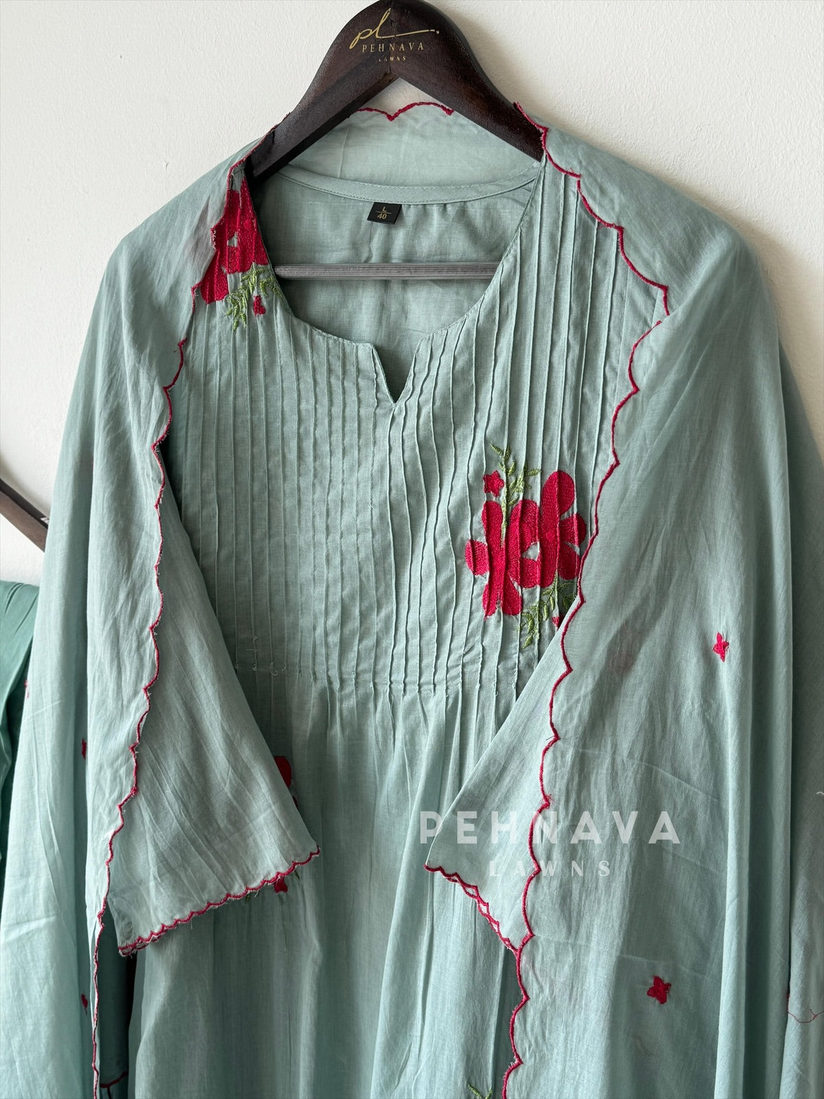 Cotton Floral Embroidered Suit-15441 - Pehnava Lawns
