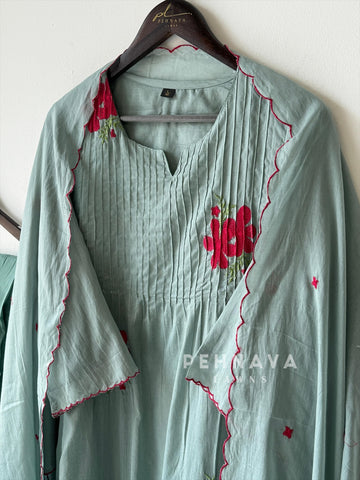 Cotton Floral Embroidered Suit-15441 - Pehnava Lawns