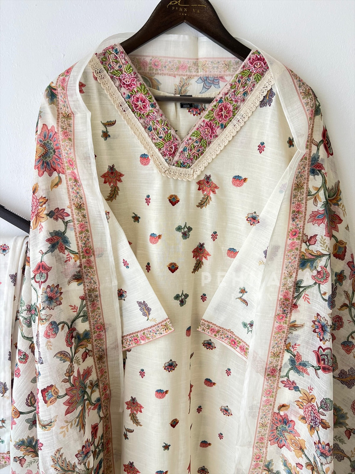 Printed Linen Cotton Suit