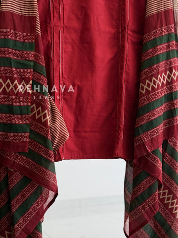 Mirror Embroidered Three Piece Set