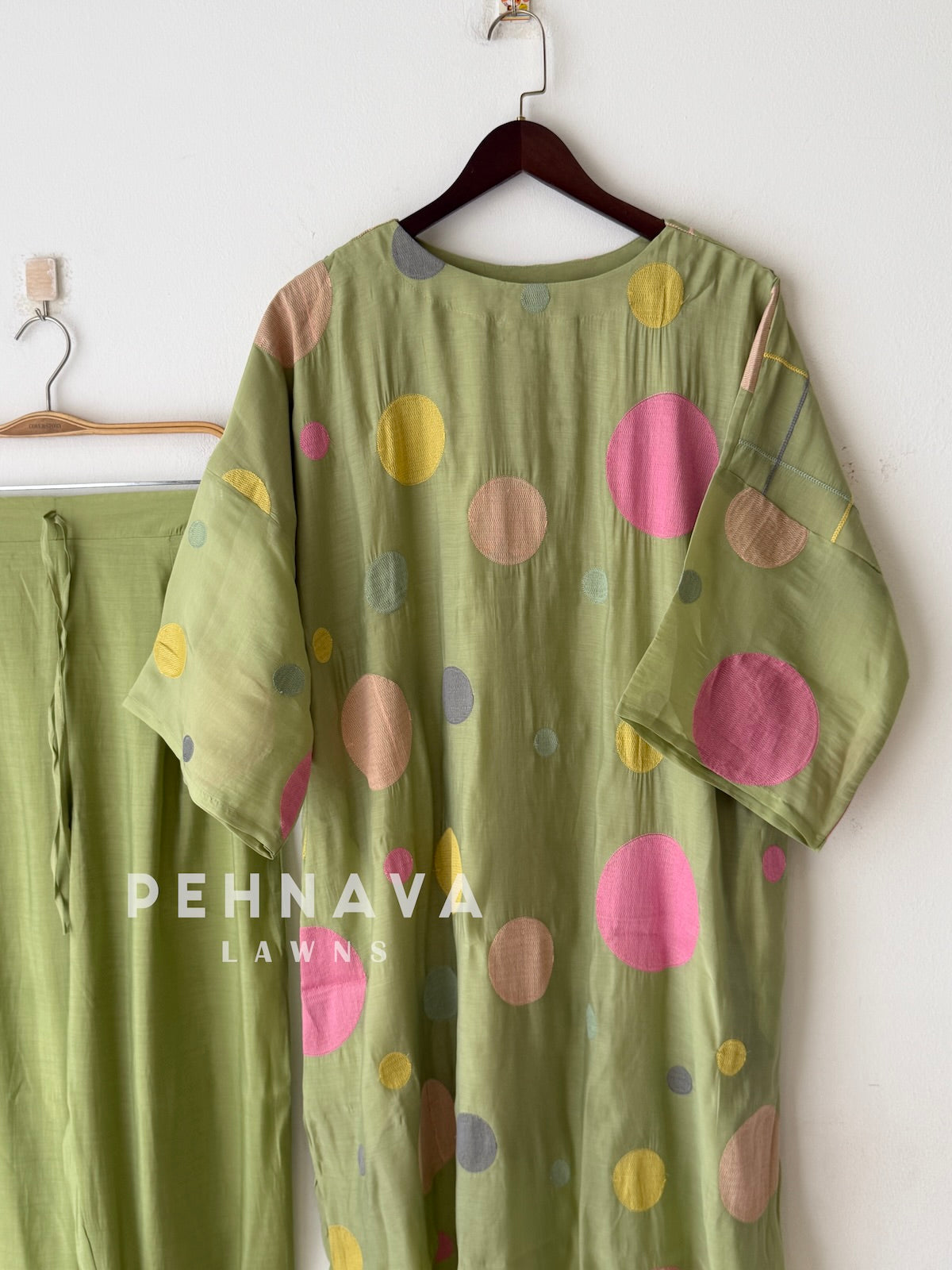 Polka Dot Appliqué Three Piece Set