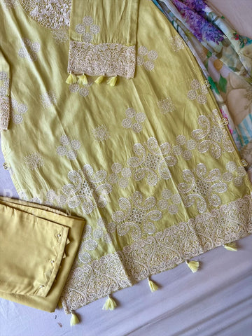 Premium Pak-Suit With Chiffon Dupatta - Pehnava Lawns
