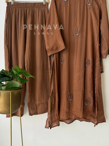 Shimmer A-line 3 peice Suit-3617 - Pehnava Lawns