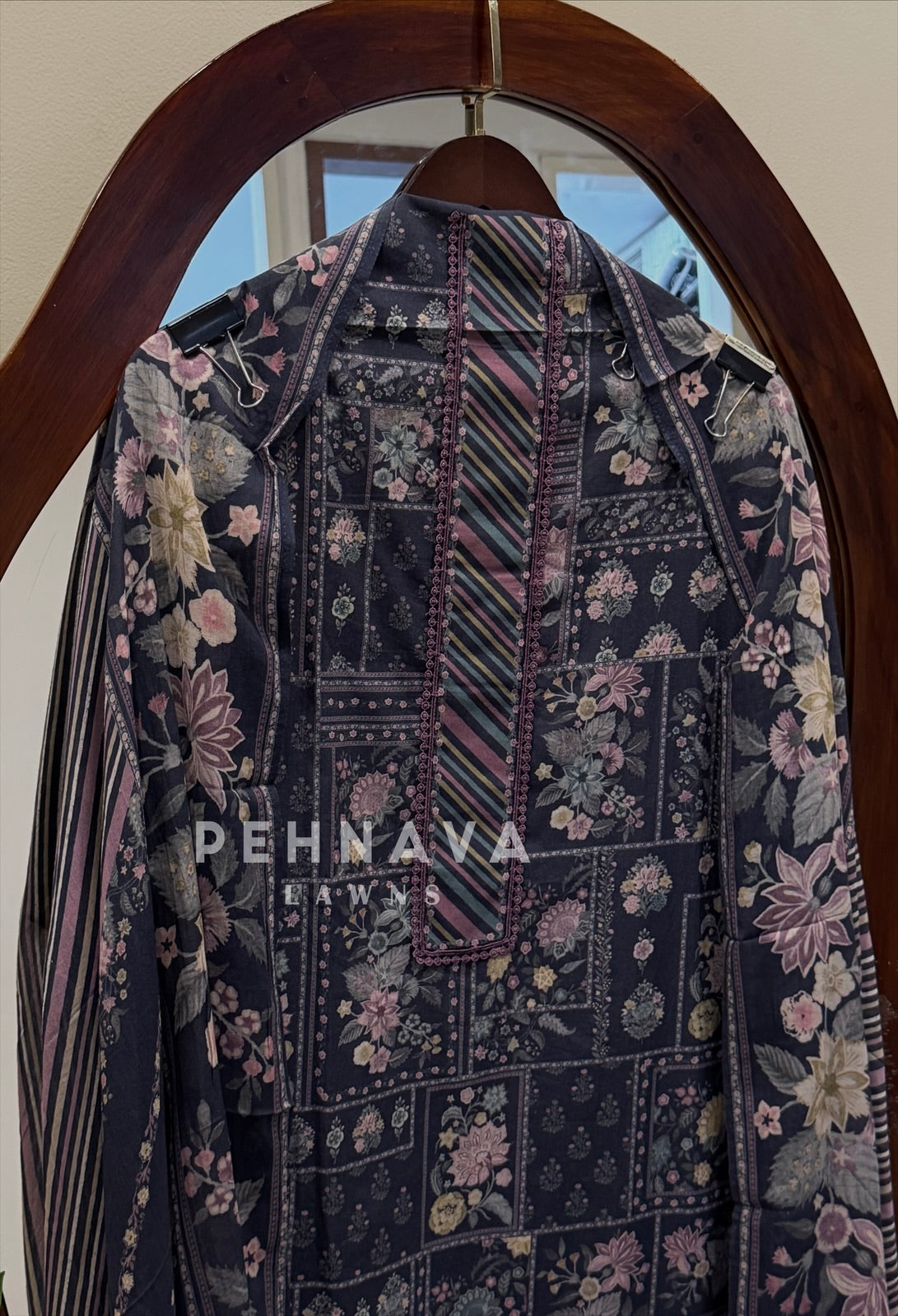 Floral Printed Unstitched Suit C-18