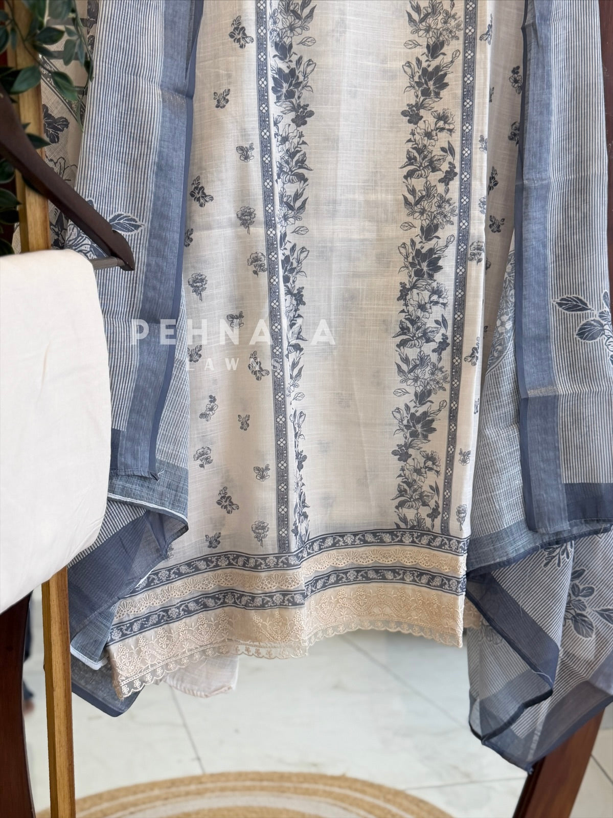 Floral Embroidered Unstitched Suit