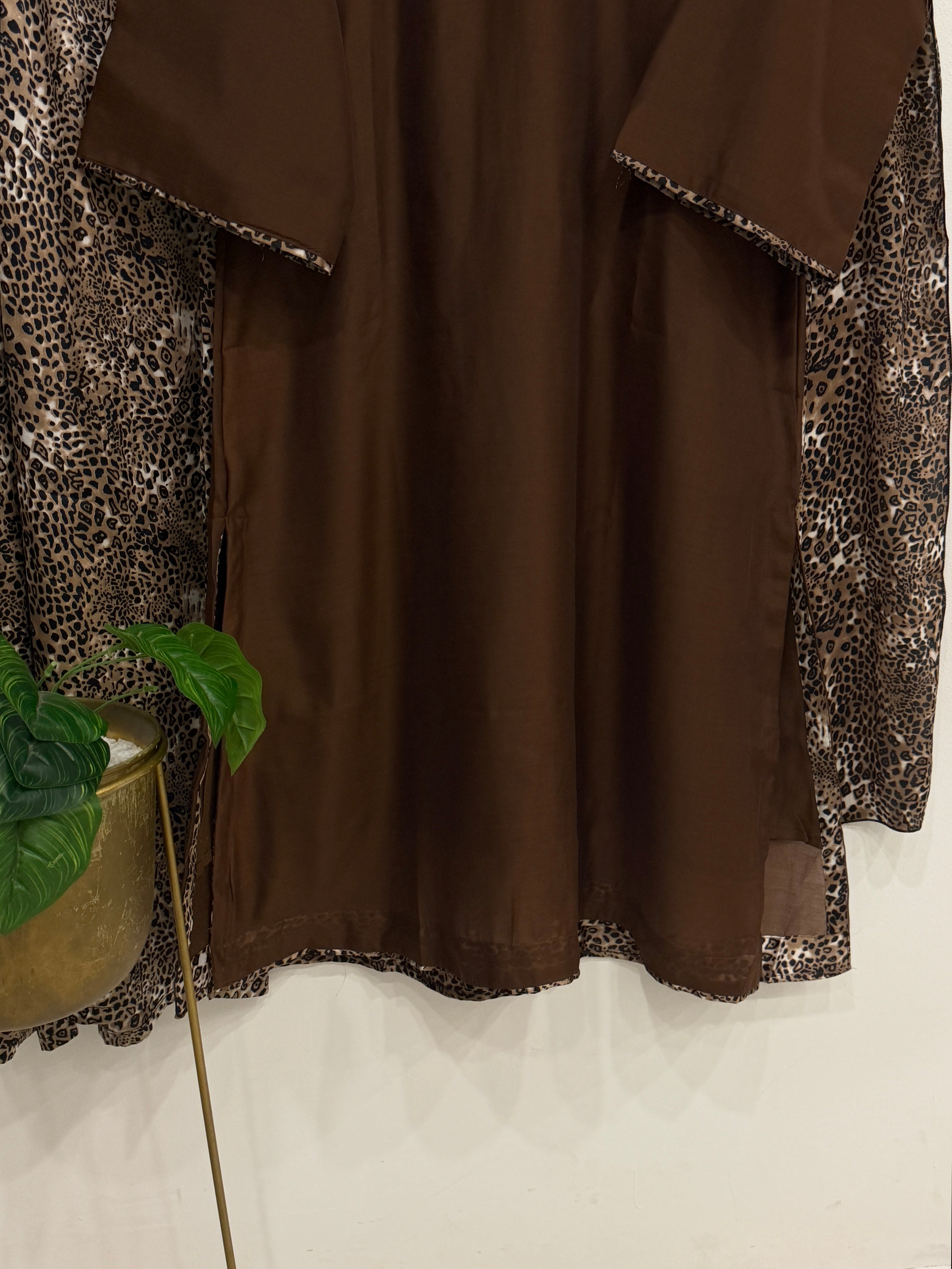 Minimal Animal Printed Three Piece Suit