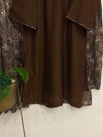 Minimal Animal Printed Three Piece Suit