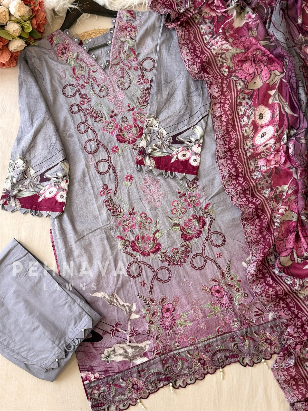 Printed Embroidered Ready to Wear Suit-2106