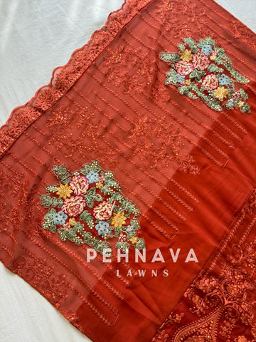 Georgette Party-wear Semi stitched Suit 1528