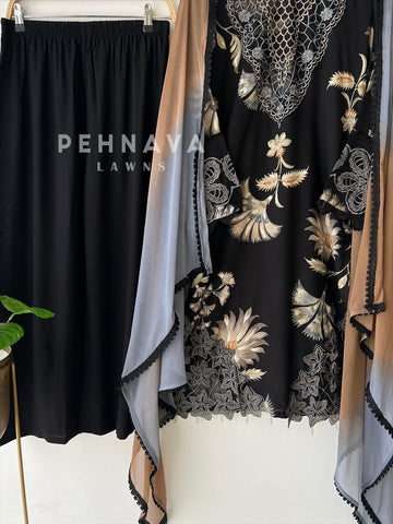 New Floral Embroidery Kurtha Suit