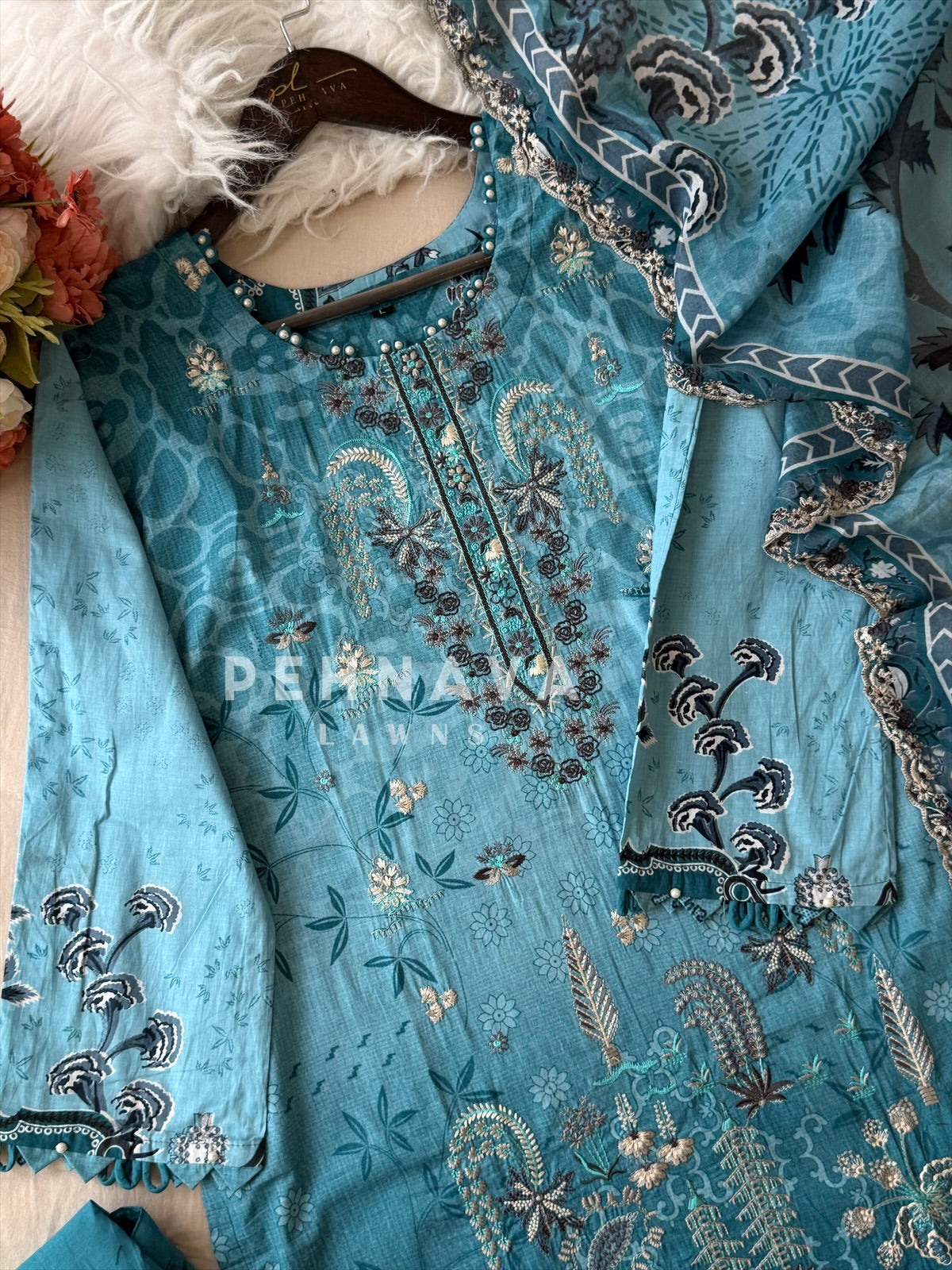 Printed Embroidered Ready to Wear Suit-2101 - Pehnava Lawns