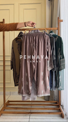 Minimal Embroidered Rayon Ethnic Set