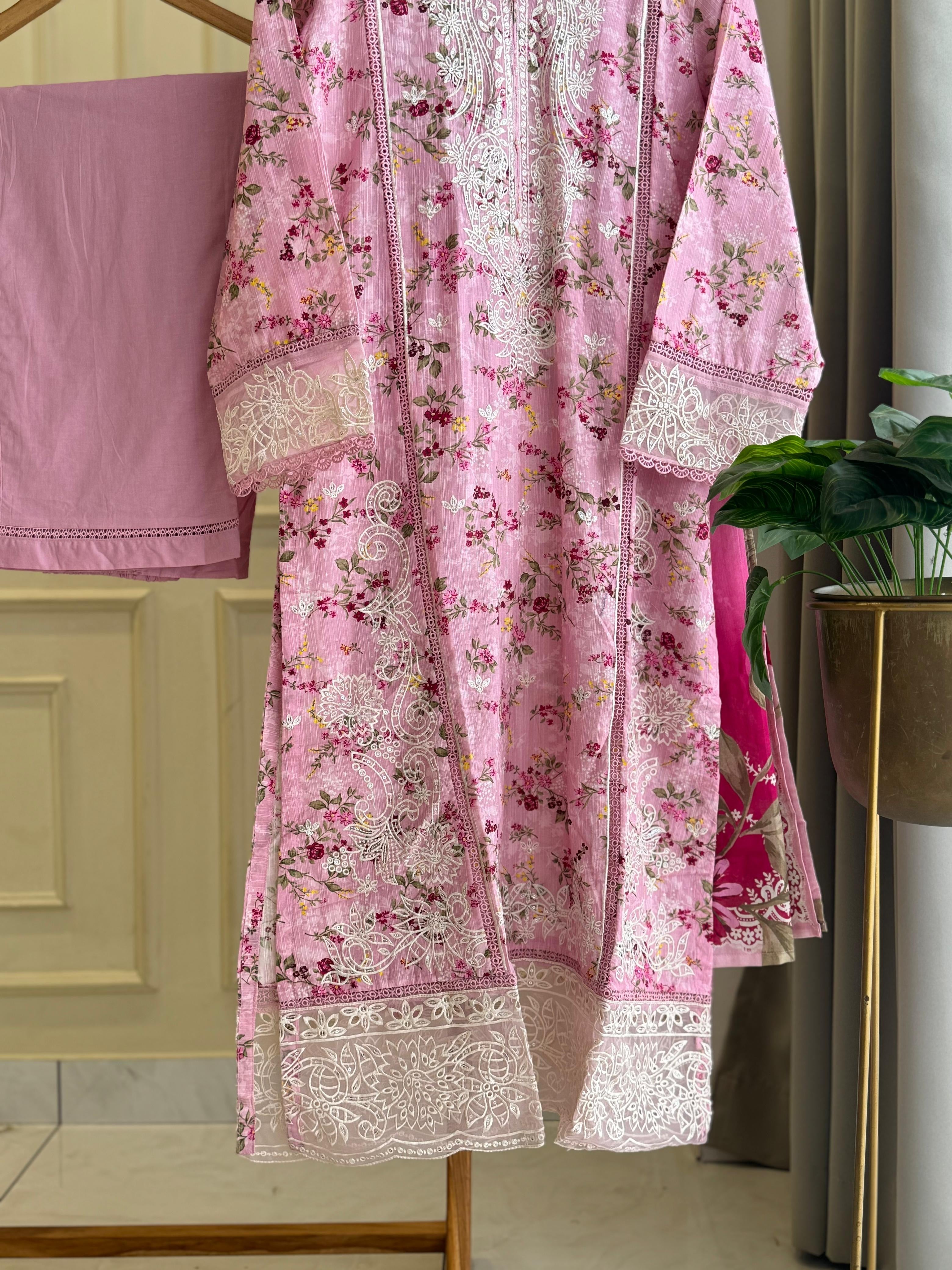 Premium Hand Embroidery Lawn Suit-5