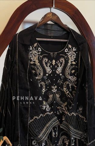 Heavy Embroidered Chiffon Suit 1033